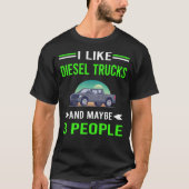 Groene 3 Personen Diesel Trucks Truck T-shirt (Voorkant)