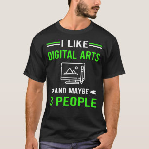 Groene 3-persoons digitale kunst t-shirt
