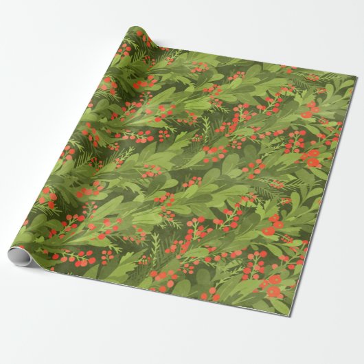 Groene 3D diagonaal kerstklank Cadeaupapier (Uitgerold)