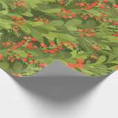 Groene 3D diagonaal kerstklank Cadeaupapier (Hoek)