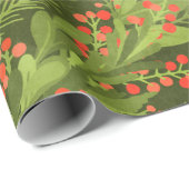 Groene 3D diagonaal kerstklank Cadeaupapier (Rol Hoek)