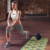 groene 3d-kwadraten yogamat