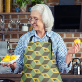 Groene 3d vierkantjes schort