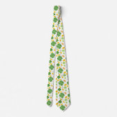 Groene 4-bladige klavers St. Patrick's Day munten Stropdas (Achterkant)
