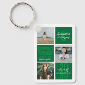 Groene 4-Foto Fun Boxes Klas Jaar Sleutelhanger (Voorkant)