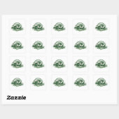 Groene 4x4-terreinwagen vierkante sticker (Vel)