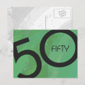 Groene 50 decennium briefkaart (Voorkant / Achterkant)