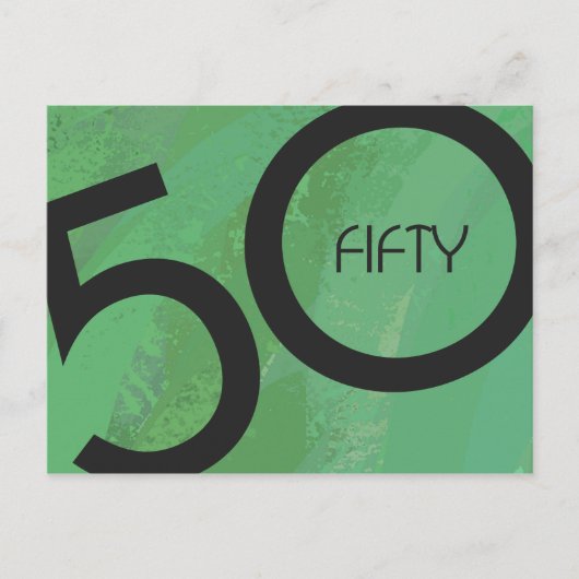 Groene 50 decennium briefkaart (Voorkant)