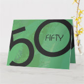 Groene 50 decennium kaart (Gele Bloem)