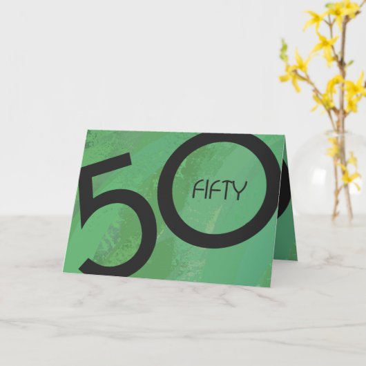 Groene 50 decennium kaart (Gele Bloem)