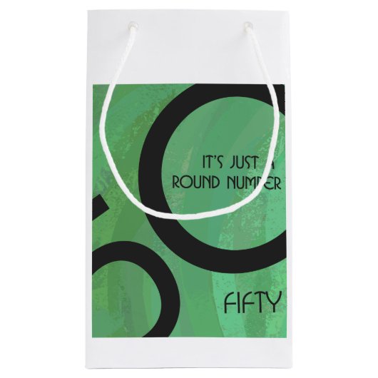 Groene 50 decennium klein cadeauzakje (Achterkant)
