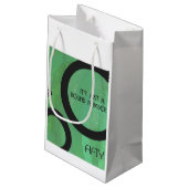 Groene 50 decennium klein cadeauzakje (Achterkant Gekanteld)