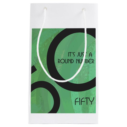Groene 50 decennium klein cadeauzakje (Voorkant)