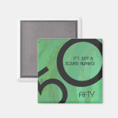 Groene 50 decennium magneet (Voorkant / Achterkant)