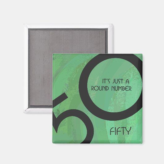 Groene 50 decennium magneet (Voorkant / Achterkant)