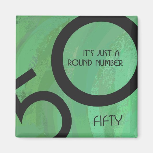 Groene 50 decennium magneet (Voorkant)