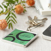 Groene 50 decennium sleutelhanger (Zijkant)