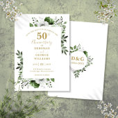 Groene 50ste huwelijksjubileum Save The Date