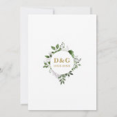 Groene 50ste huwelijksjubileum Save The Date (Achterkant)