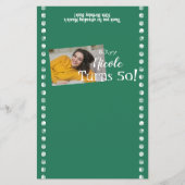 Groene 50ste Verjaardag Chocolade Snoep Wrapper Flyer (Voorkant)