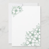 Groene 50ste verjaardagsfeestje kaart (Achterkant)