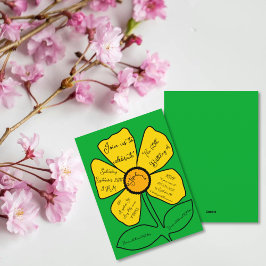 Groene 60e Verjaardag Gouden Doodle Bloem Kaart