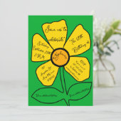 Groene 60e Verjaardag Gouden Doodle Bloem Kaart (Staand voorkant)