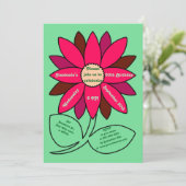 Groene 60ste verjaardag Eenvoudige Rode Zonnebloem Kaart (Staand voorkant)