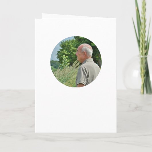 Groene 70e verjaardag foto kaart (Achterkant)