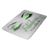 Groene A Fabulous Women's living Hier Glitter Eyes Badmat (Gekanteld)