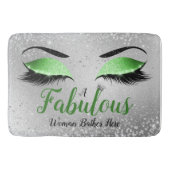 Groene A Fabulous Women's living Hier Glitter Eyes Badmat (Voorkant)