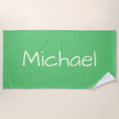 Groene Aangepaste badhanddoek (Voorkant)
