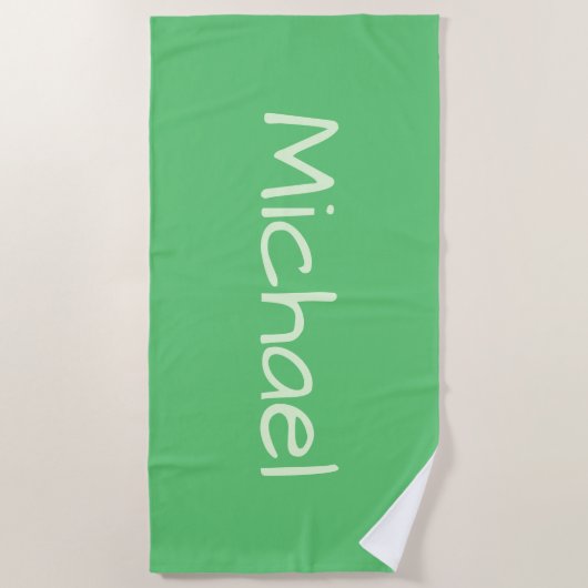 Groene Aangepaste badhanddoek (Voorkant)