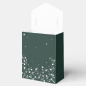 Groene aangepaste bericht glinsterende kerstlichtj bedankdoosjes (Geopend)