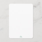 Groene aangepaste geïllustreerde Natuur Baby Informatiekaartje (Achterkant)