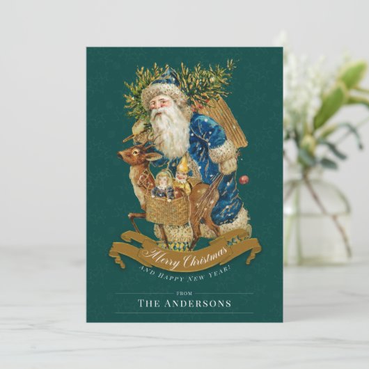 Groene Aangepaste  kerstkaart (Staand voorkant)