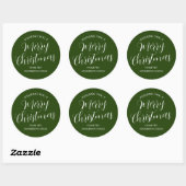 Groene aangepaste kerstStickers Ronde Sticker (Vel)