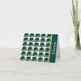 Groene Aangepaste klasse van 2017-Afstuderen notit Bedankkaart