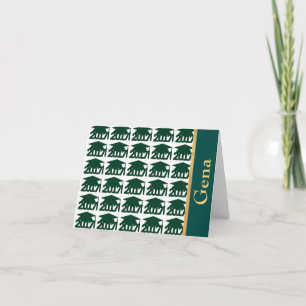 Groene Aangepaste klasse van 2017-Afstuderen notit Bedankkaart