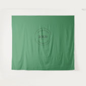 groene aangepaste logo achtergrond bedrijf brandin wandkleed (Voorkant (horizontaal))