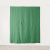 groene aangepaste logo achtergrond bedrijf brandin wandkleed (Voorkant)