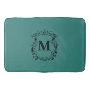 Groene Aangepaste Monogram Wapenschild Badmat
