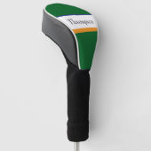 groene aangepaste naam golfheadcover (Schuin)