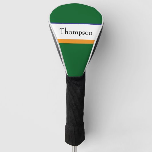 groene aangepaste naam golfheadcover (Voorkant)