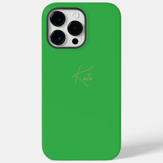 Groene, aangepaste naam van iPhone Case Script (Achterkant)
