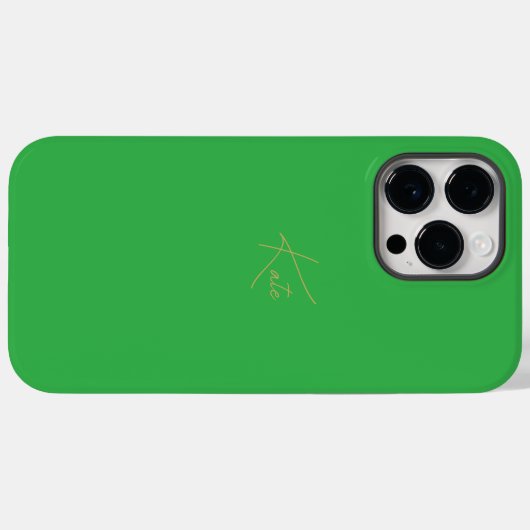 Groene, aangepaste naam van iPhone Case Script (Achterkant (horizontaal))