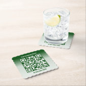 Groene aangepaste QR-code voor speciale zorgverlen Kartonnen Onderzetters (Insitu)