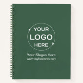 Groene aangepaste zakelijke Logo Notitieboek (Voorkant)