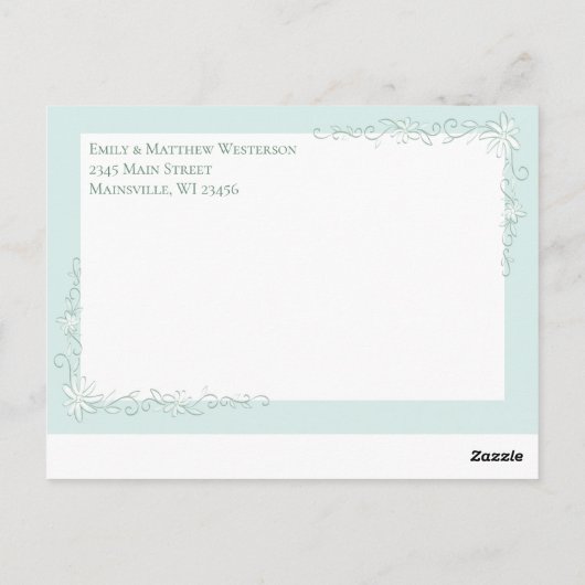  Groene Aankondiging Genderneutraliteit Briefkaart (Achterkant)