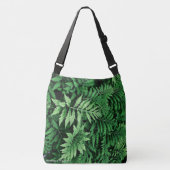 Groene aardachtige varen crossbody tas (Voorkant)